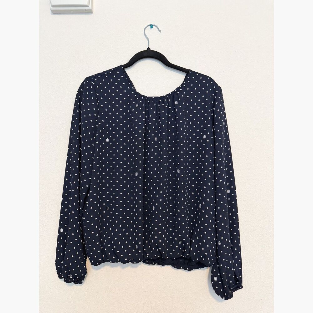 Tommy Hilfiger full sleeve women's blouse polka dots
